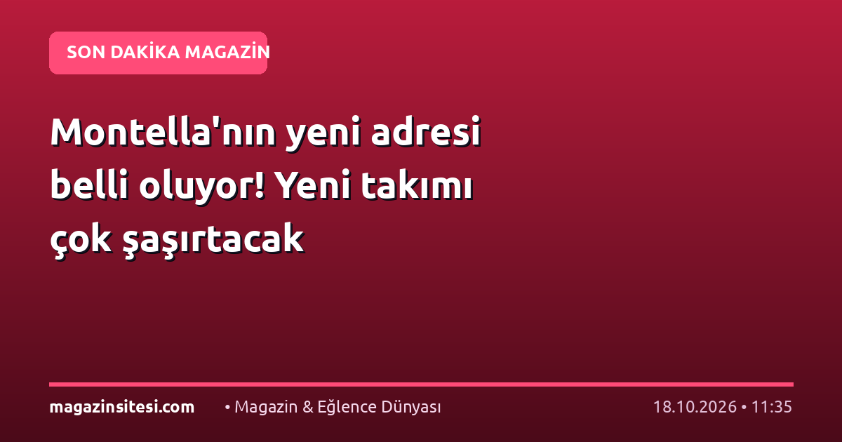 Montella’nın yeni adresi belli oluyor! Yeni takımı çok şaşırtacak