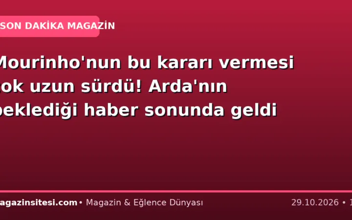 Mourinho’nun bu kararı vermesi çok uzun sürdü! Arda’nın beklediği haber sonunda geldi