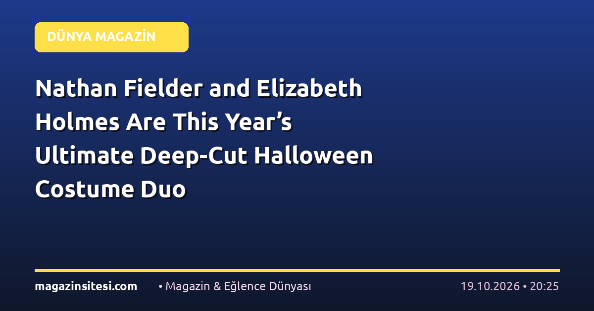 Nathan Fielder and Elizabeth Holmes Are This Year’s Ultimate Deep-Cut Halloween Costume Duo