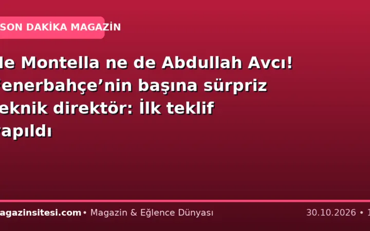Ne Montella ne de Abdullah Avcı! Fenerbahçe’nin başına sürpriz teknik direktör: İlk teklif yapıldı
