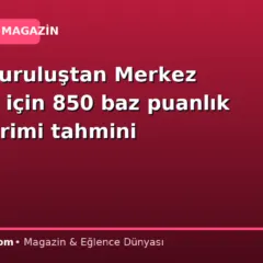 İngiliz kuruluştan Merkez Bankası için 850 baz puanlık faiz indirimi tahmini