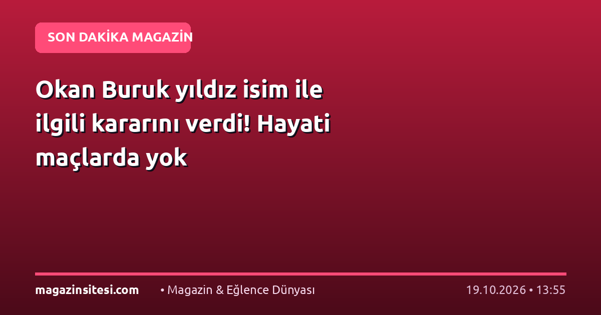 Okan Buruk yıldız isim ile ilgili kararını verdi! Hayati maçlarda yok