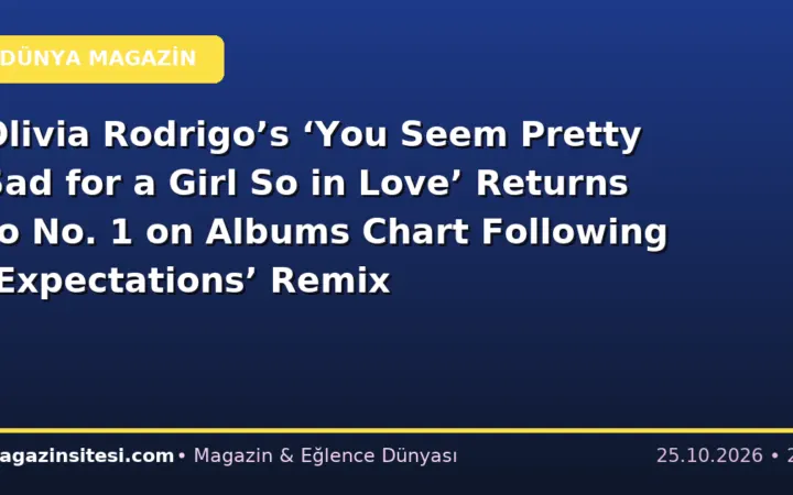 Olivia Rodrigo’s ‘You Seem Pretty Sad for a Girl So in Love’ Returns to No. 1 on Albums Chart Following ‘Expectations’ Remix