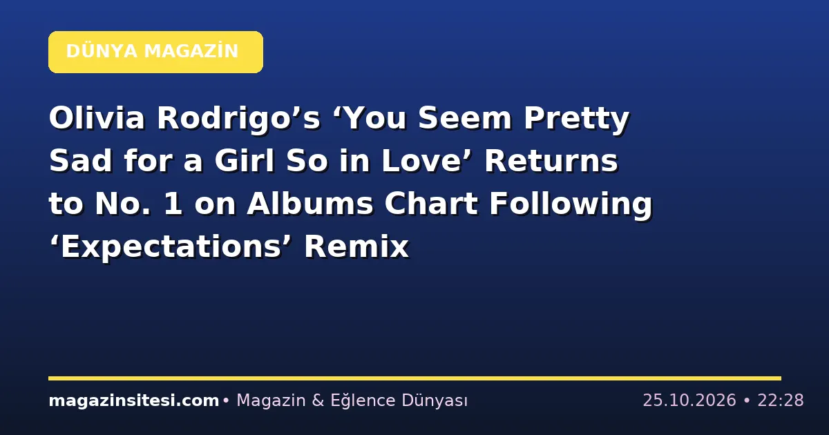 Olivia Rodrigo’s ‘You Seem Pretty Sad for a Girl So in Love’ Returns to No. 1 on Albums Chart Following ‘Expectations’ Remix