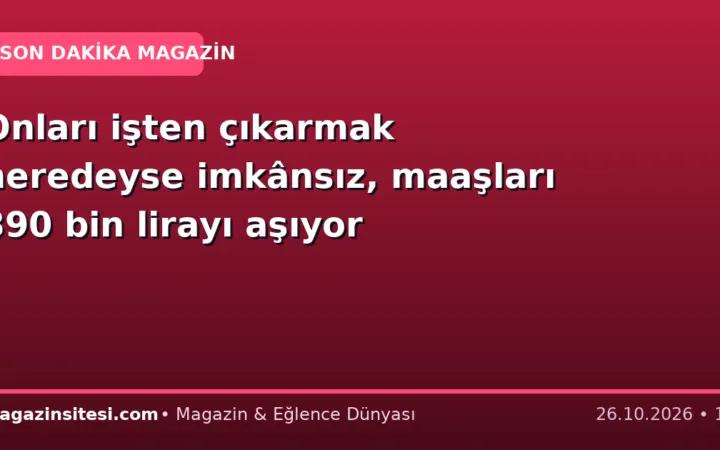 Onları işten çıkarmak neredeyse imkânsız, maaşları 390 bin lirayı aşıyor