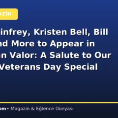 Oprah Winfrey, Kristen Bell, Bill Hader and More to Appear in ‘American Valor: A Salute to Our Heroes’ Veterans Day Special