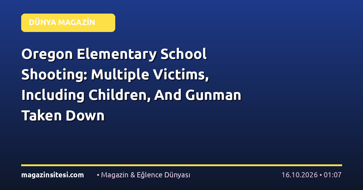 Oregon Elementary School Shooting: Multiple Victims, Including Children, And Gunman Taken Down