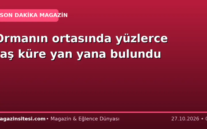 Ormanın ortasında yüzlerce taş küre yan yana bulundu