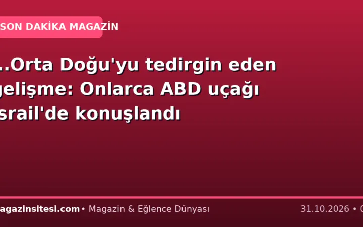…Orta Doğu’yu tedirgin eden gelişme: Onlarca ABD uçağı İsrail’de konuşlandı
