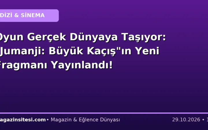 Oyun Gerçek Dünyaya Taşıyor: “Jumanji: Büyük Kaçış”ın Yeni Fragmanı Yayınlandı!