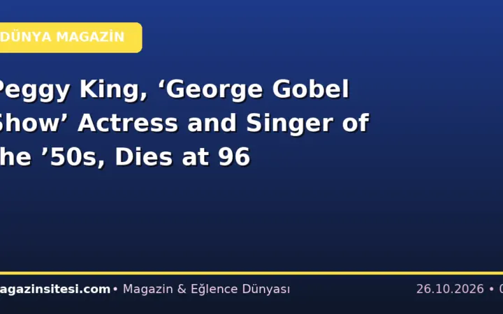 Peggy King, ‘George Gobel Show’ Actress and Singer of the ’50s, Dies at 96