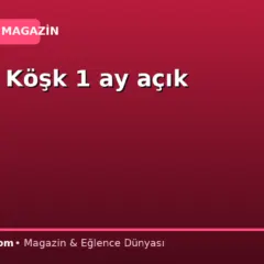 Pembe Köşk 1 ay açık