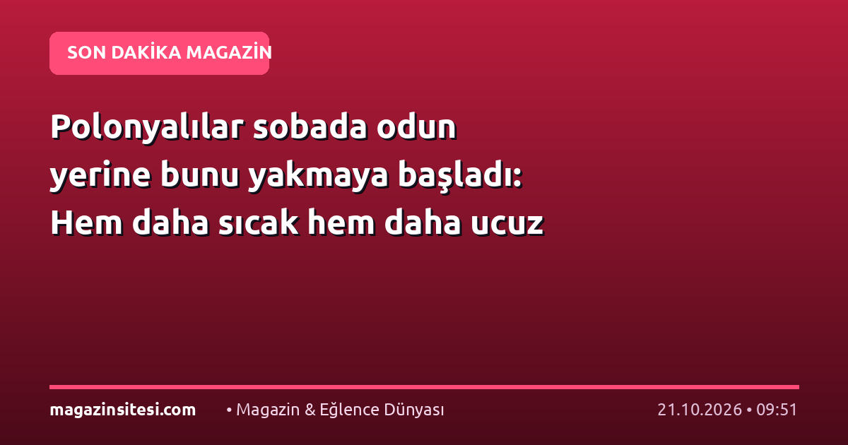 Polonyalılar sobada odun yerine bunu yakmaya başladı: Hem daha sıcak hem daha ucuz