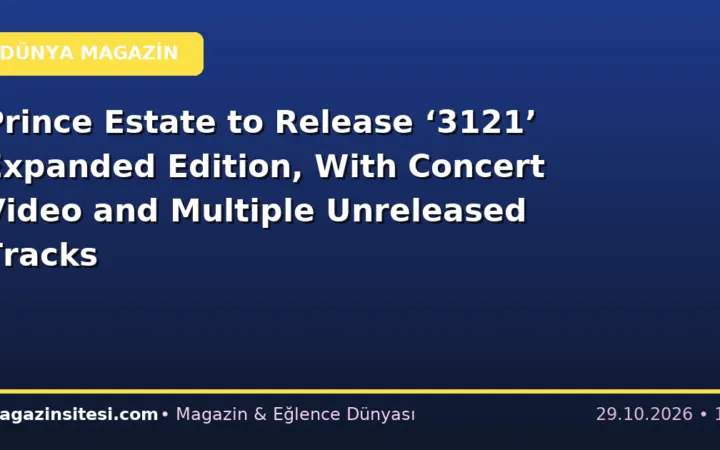Prince Estate to Release ‘3121’ Expanded Edition, With Concert Video and Multiple Unreleased Tracks