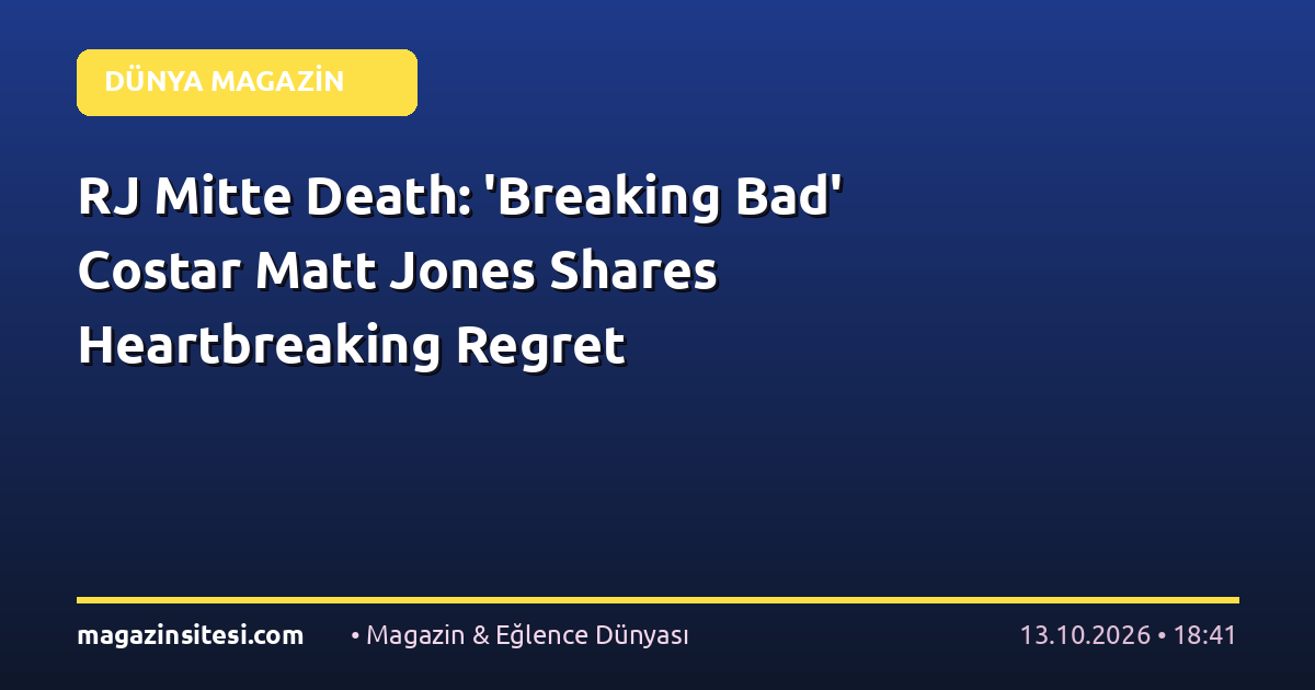 RJ Mitte Death: ‘Breaking Bad’ Costar Matt Jones Shares Heartbreaking Regret