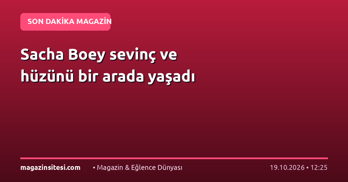 Sacha Boey sevinç ve hüzünü bir arada yaşadı