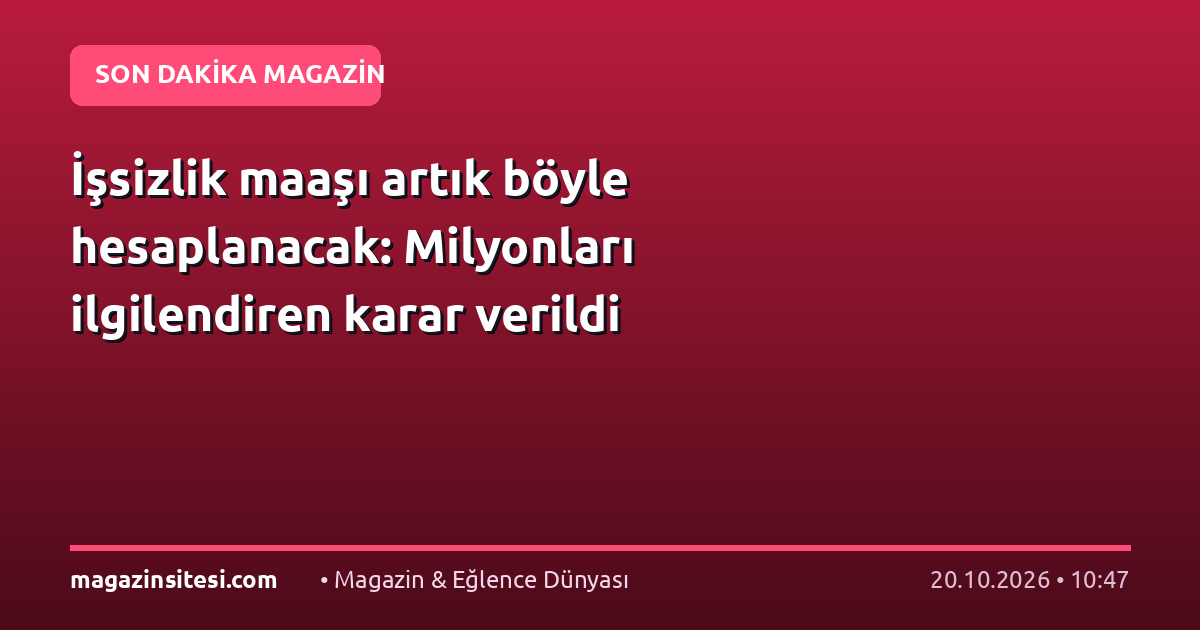 İşsizlik maaşı artık böyle hesaplanacak: Milyonları ilgilendiren karar verildi