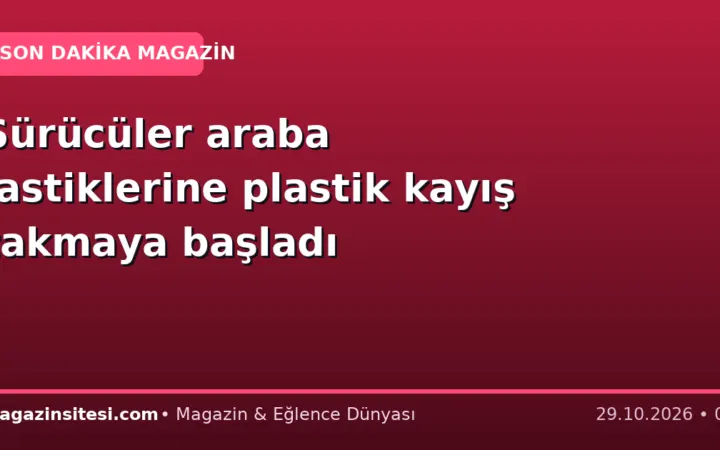 Sürücüler araba lastiklerine plastik kayış takmaya başladı
