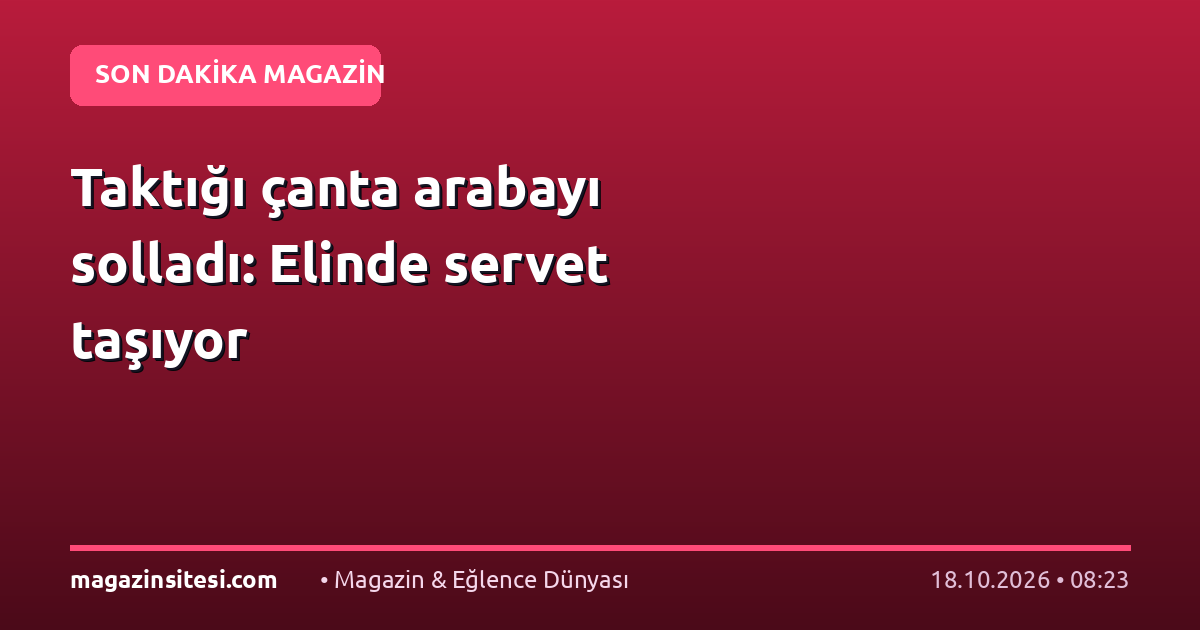 Taktığı çanta arabayı solladı: Elinde servet taşıyor