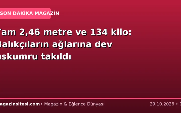Tam 2,46 metre ve 134 kilo: Balıkçıların ağlarına dev uskumru takıldı