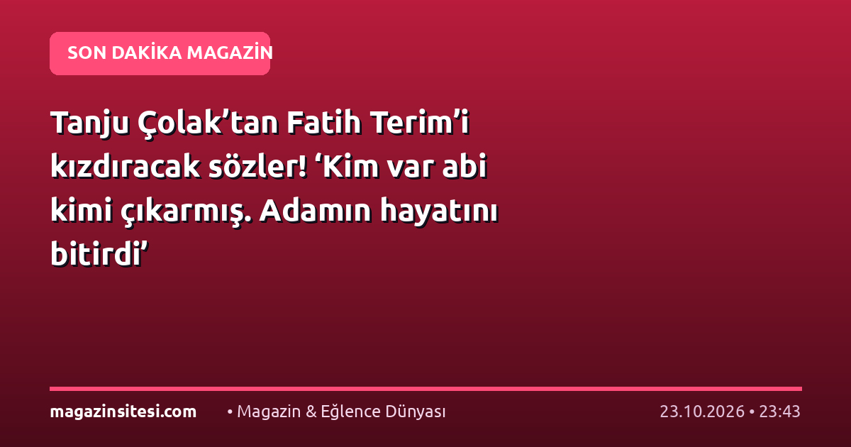 Tanju Çolak’tan Fatih Terim’i kızdıracak sözler! ‘Kim var abi kimi çıkarmış. Adamın hayatını bitirdi’
