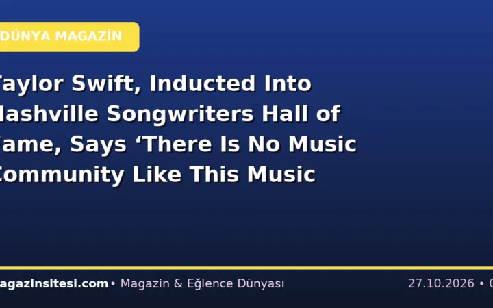 Taylor Swift, Inducted Into Nashville Songwriters Hall of Fame, Says ‘There Is No Music Community Like This Music Community. I Know, I Checked All the Communities’