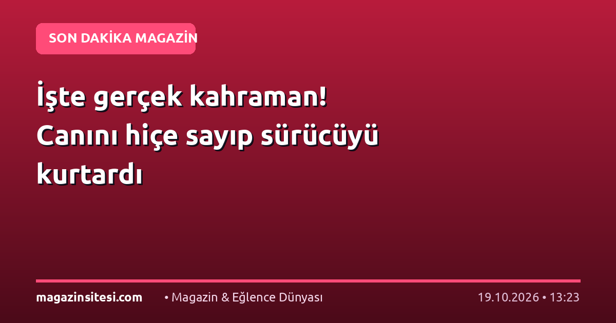 İşte gerçek kahraman! Canını hiçe sayıp sürücüyü kurtardı