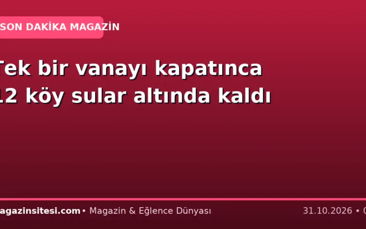 Tek bir vanayı kapatınca 12 köy sular altında kaldı