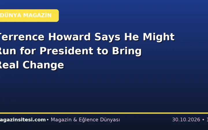 Terrence Howard Says He Might Run for President to Bring Real Change