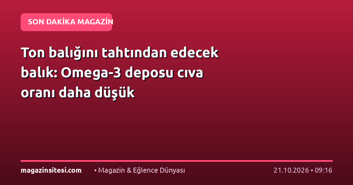 Ton balığını tahtından edecek balık: Omega-3 deposu cıva oranı daha düşük