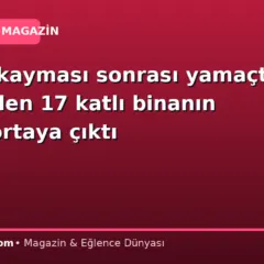 Toprak kayması sonrası yamaçta inşa edilen 17 katlı binanın temeli ortaya çıktı