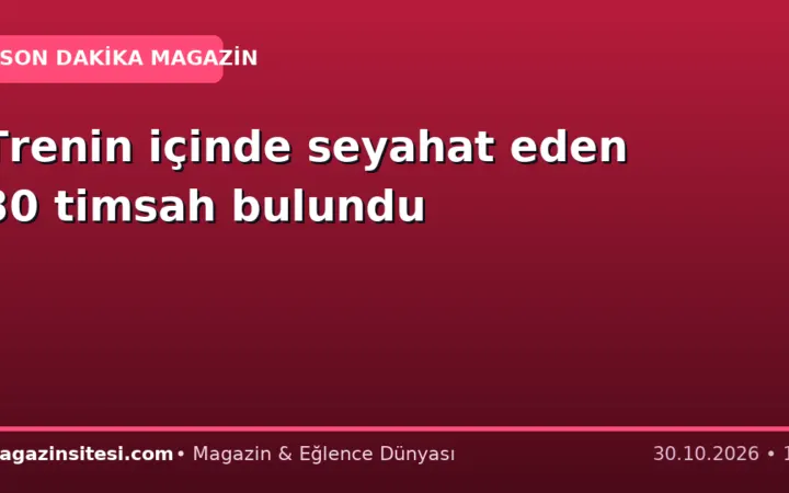 Trenin içinde seyahat eden 30 timsah bulundu