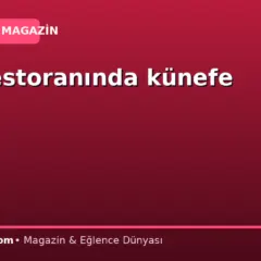 Türk restoranında künefe yaptı
