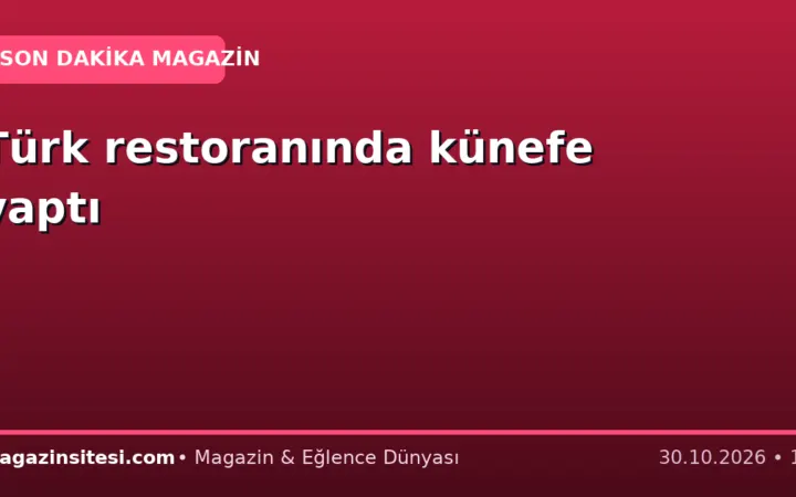 Türk restoranında künefe yaptı