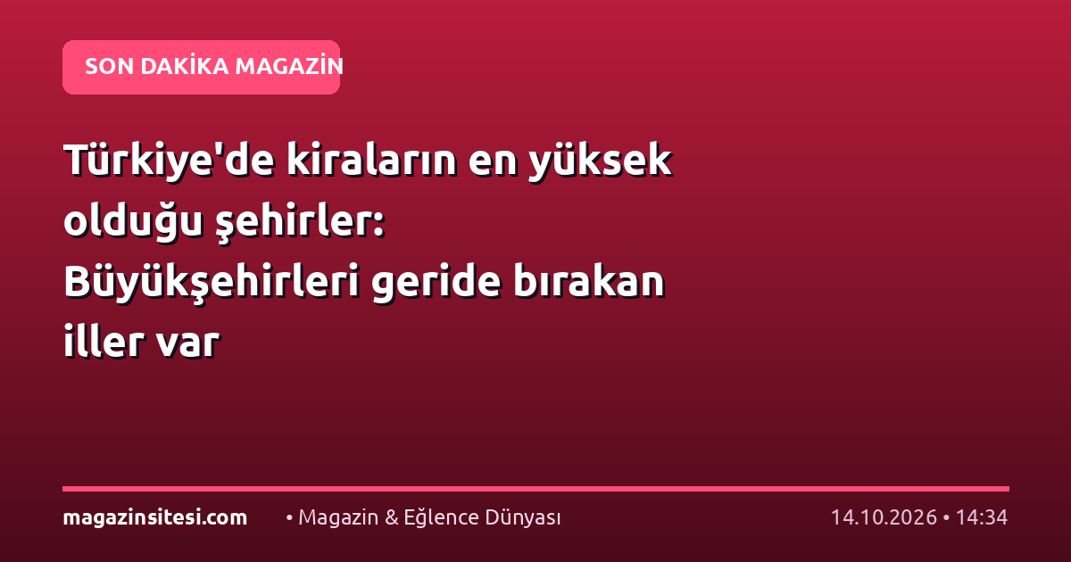 Türkiye’de kiraların en yüksek olduğu şehirler: Büyükşehirleri geride bırakan iller var