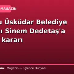 Tutuklu Üsküdar Belediye Başkanı Sinem Dedetaş’a tahliye kararı
