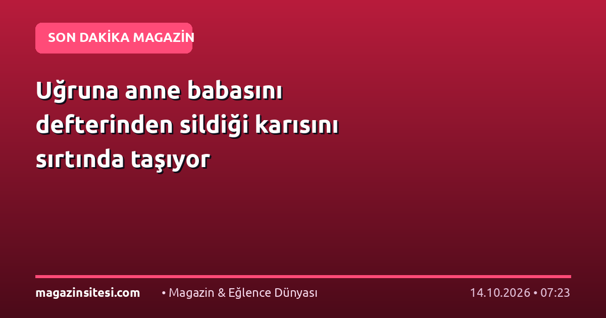 Uğruna anne babasını defterinden sildiği karısını sırtında taşıyor