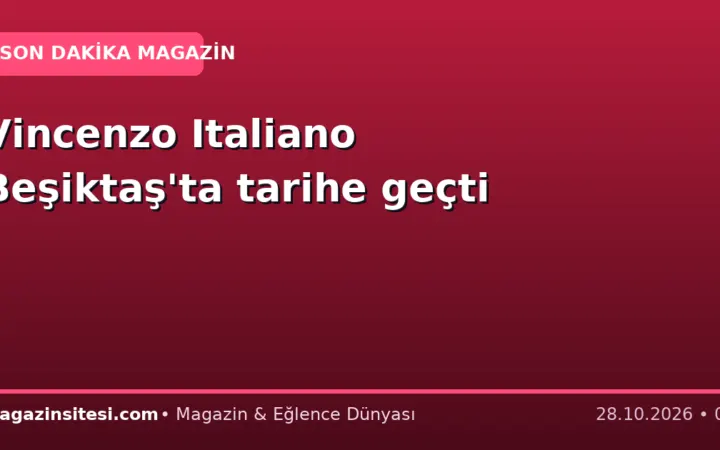 Vincenzo Italiano Beşiktaş’ta tarihe geçti