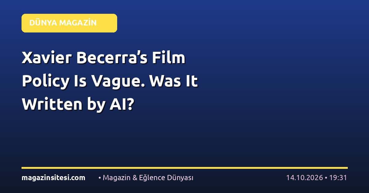 Xavier Becerra’s Film Policy Is Vague. Was It Written by AI?
