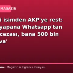İYİ Partili isimden AKP’ye rest: ‘Vurgun yapana Whatsapp’tan çıkarma cezası, bana 500 bin TL’lik dava’