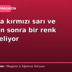 Yollarda kırmızı sarı ve yeşilden sonra bir renk daha geliyor