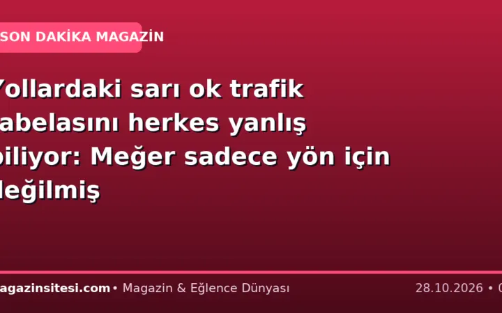 Yollardaki sarı ok trafik tabelasını herkes yanlış biliyor: Meğer sadece yön için değilmiş