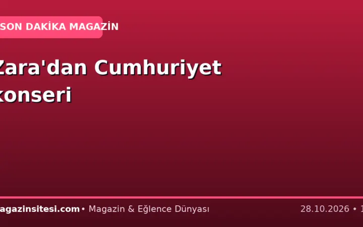 Zara’dan Cumhuriyet konseri