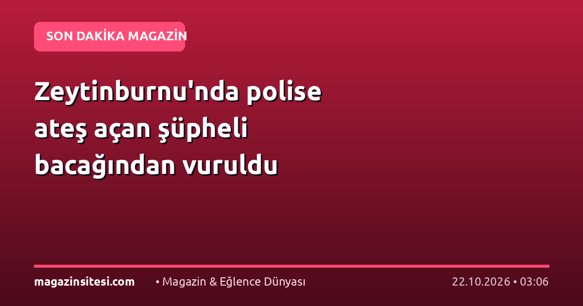 Zeytinburnu’nda polise ateş açan şüpheli bacağından vuruldu