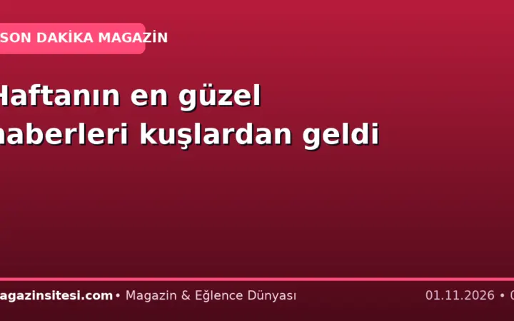 Haftanın en güzel haberleri kuşlardan geldi